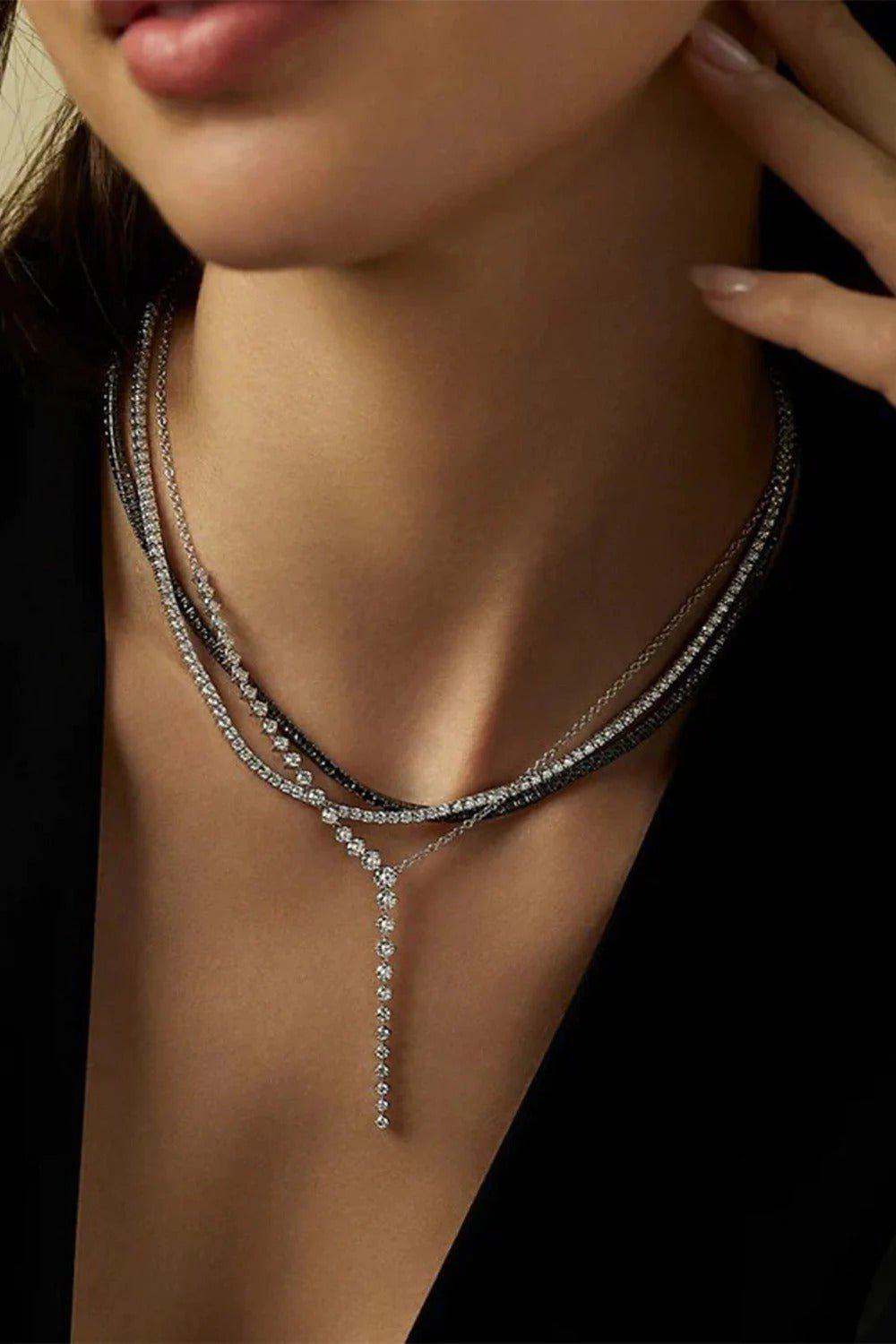 MELISSA KAYE-Aria Necklace-WHITE GOLD