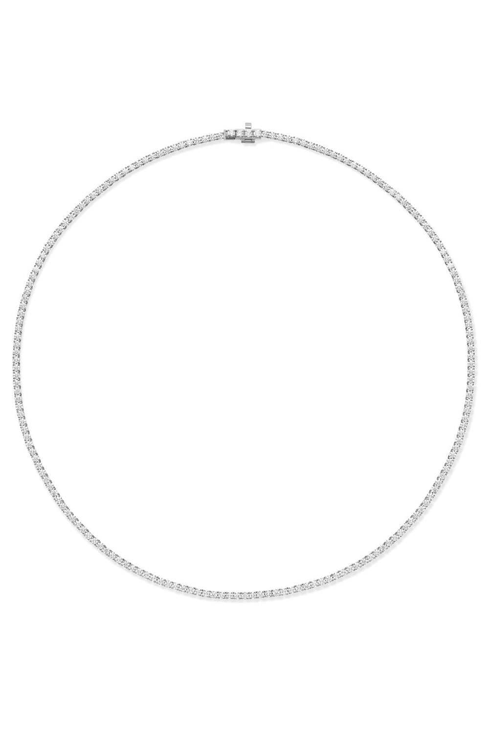 MELISSA KAYE-Lenox Tennis Necklace - White Gold-WHITE GOLD