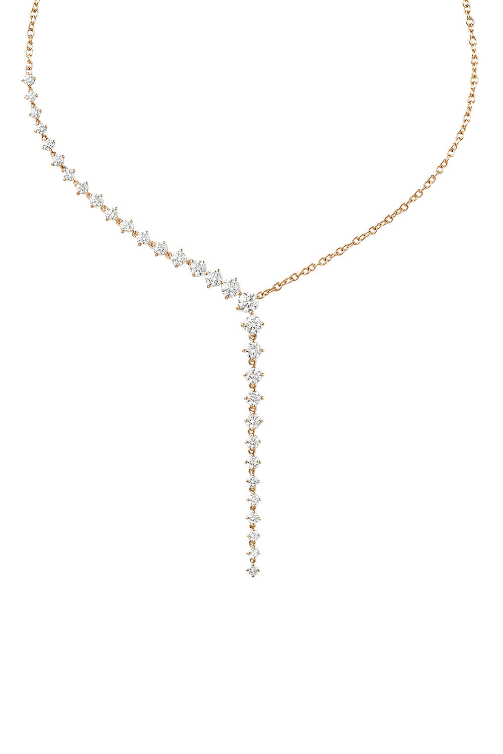 Aria Diamond Cascade Necklace-YELLOW GOLD-JEWELRYFINE JEWELNECKLACE O-MELISSA KAYE