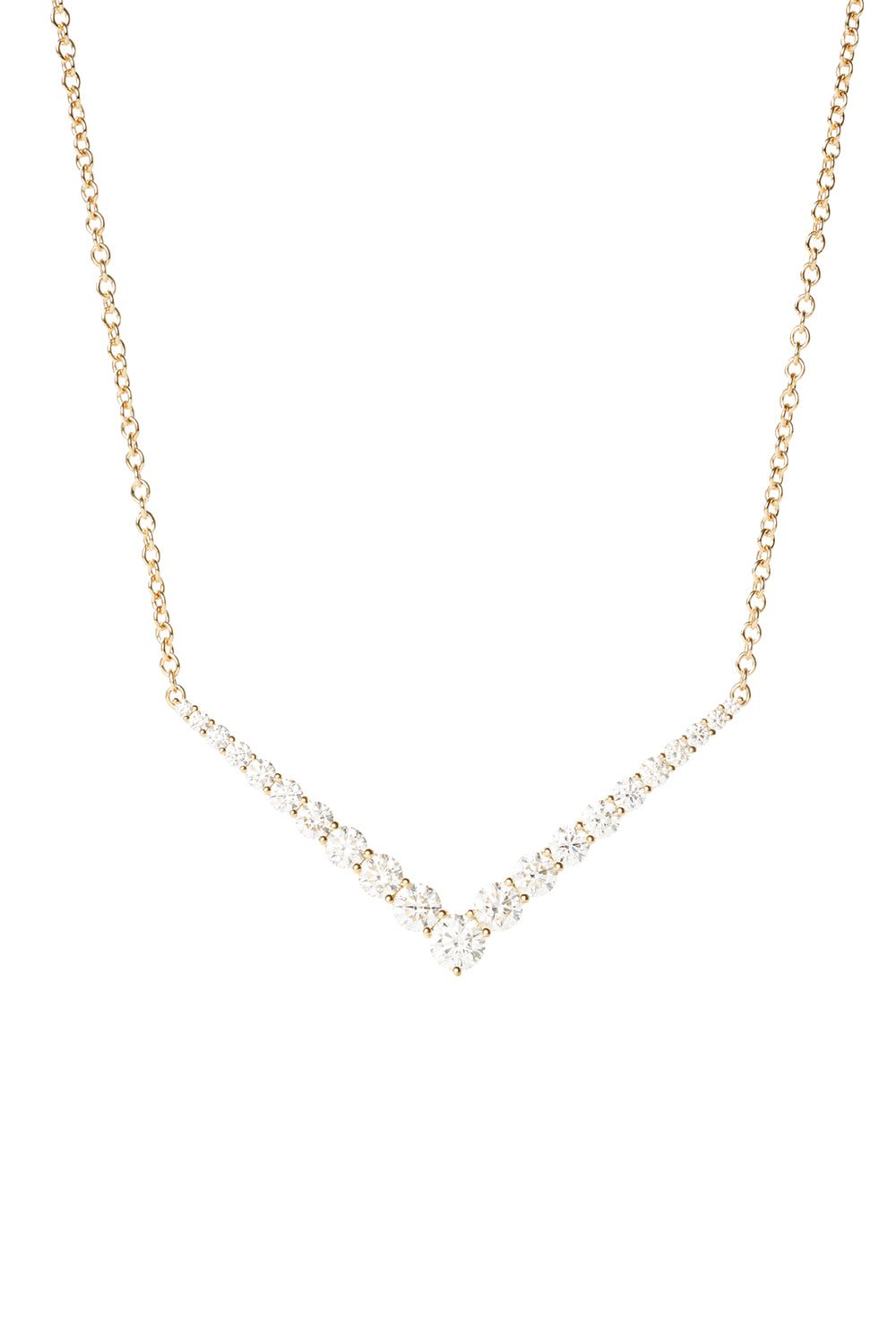 MELISSA KAYE-Aria V Necklace-YELLOW GOLD