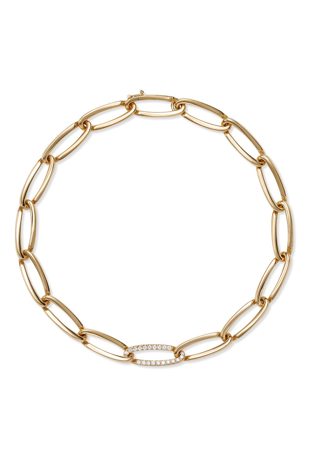 MELISSA KAYE-Large Diamond Link Lulu Necklace-YELLOW GOLD