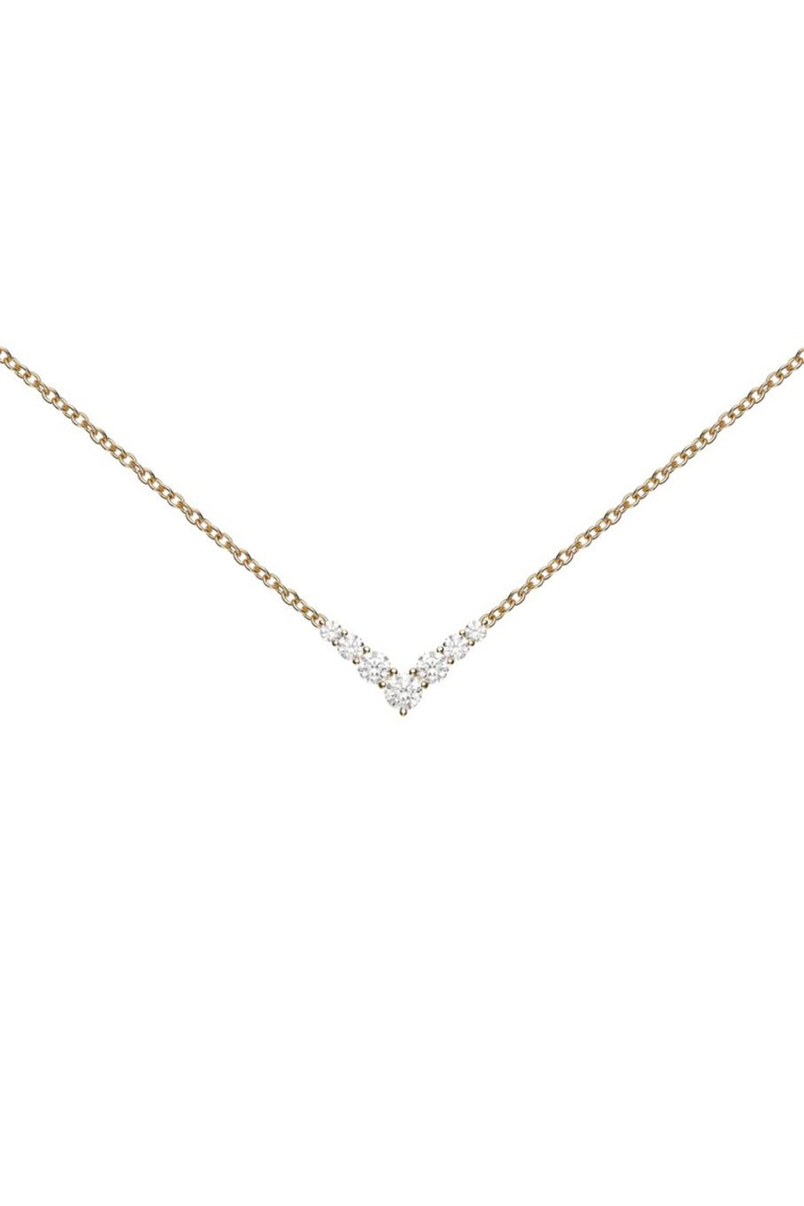 MELISSA KAYE-Mini Aria Diamond Necklace-YELLOW GOLD