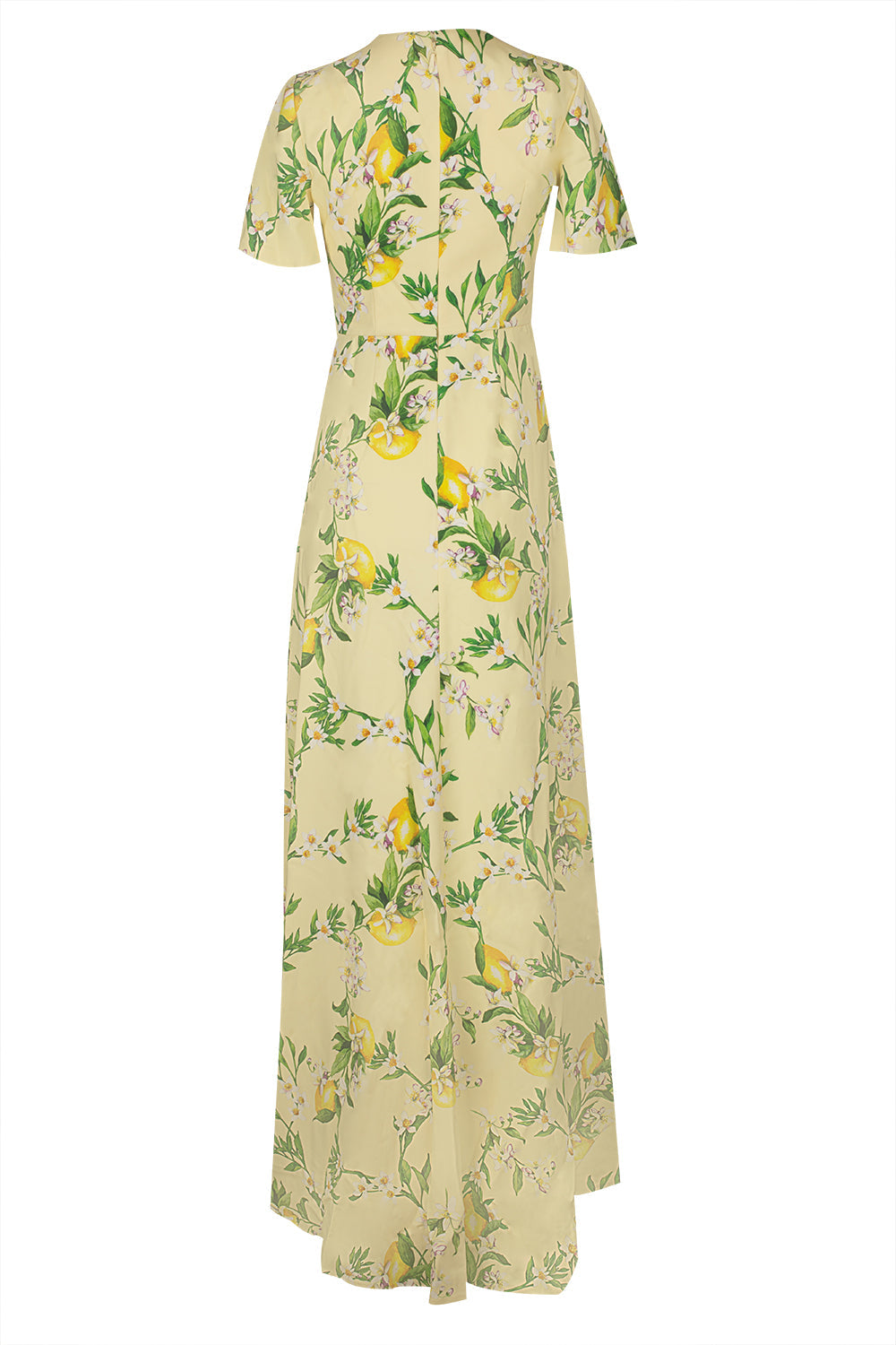 Short Sleeve Gown-LEMON DROP MULTI-2-CLOTHINGDRESSGOWN-MONIQUE LHUILLIER