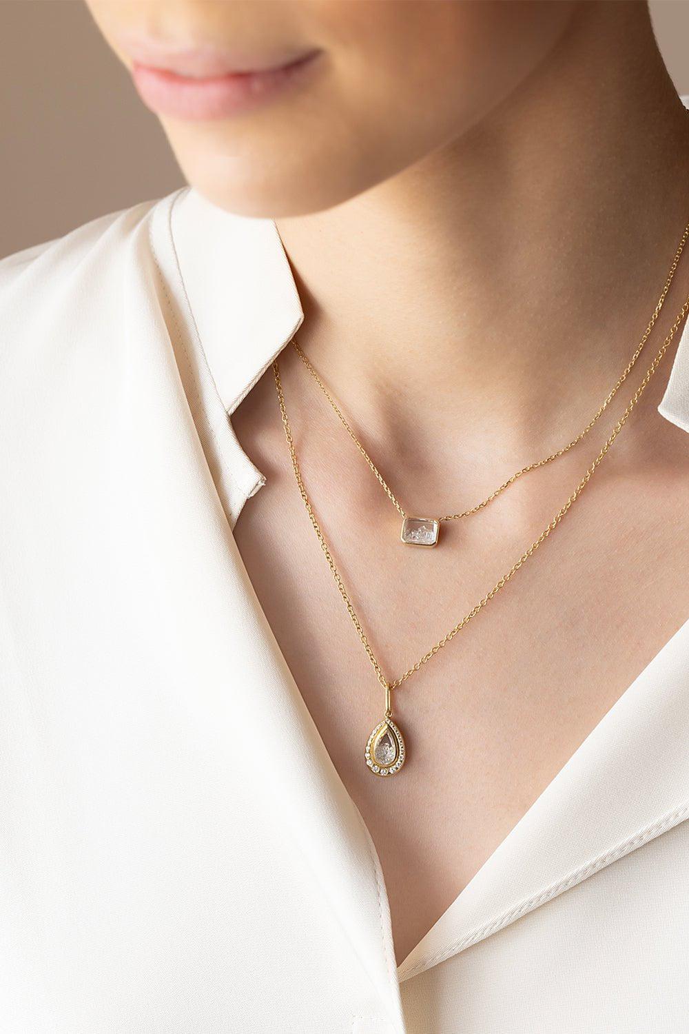 MORITZ GLIK-Esmeralda Necklace - Rose Gold-ROSE GOLD