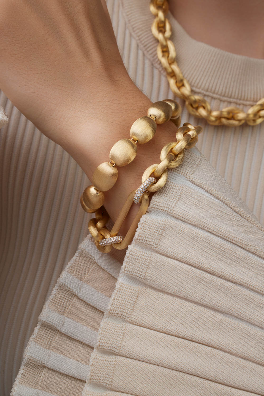 NANIS-Muse Perle Bracelet-YELLOW GOLD