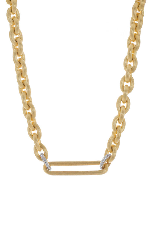 Diamond Link Necklace-YELLOW GOLD-JEWELRYFINE JEWELNECKLACE O-NANIS