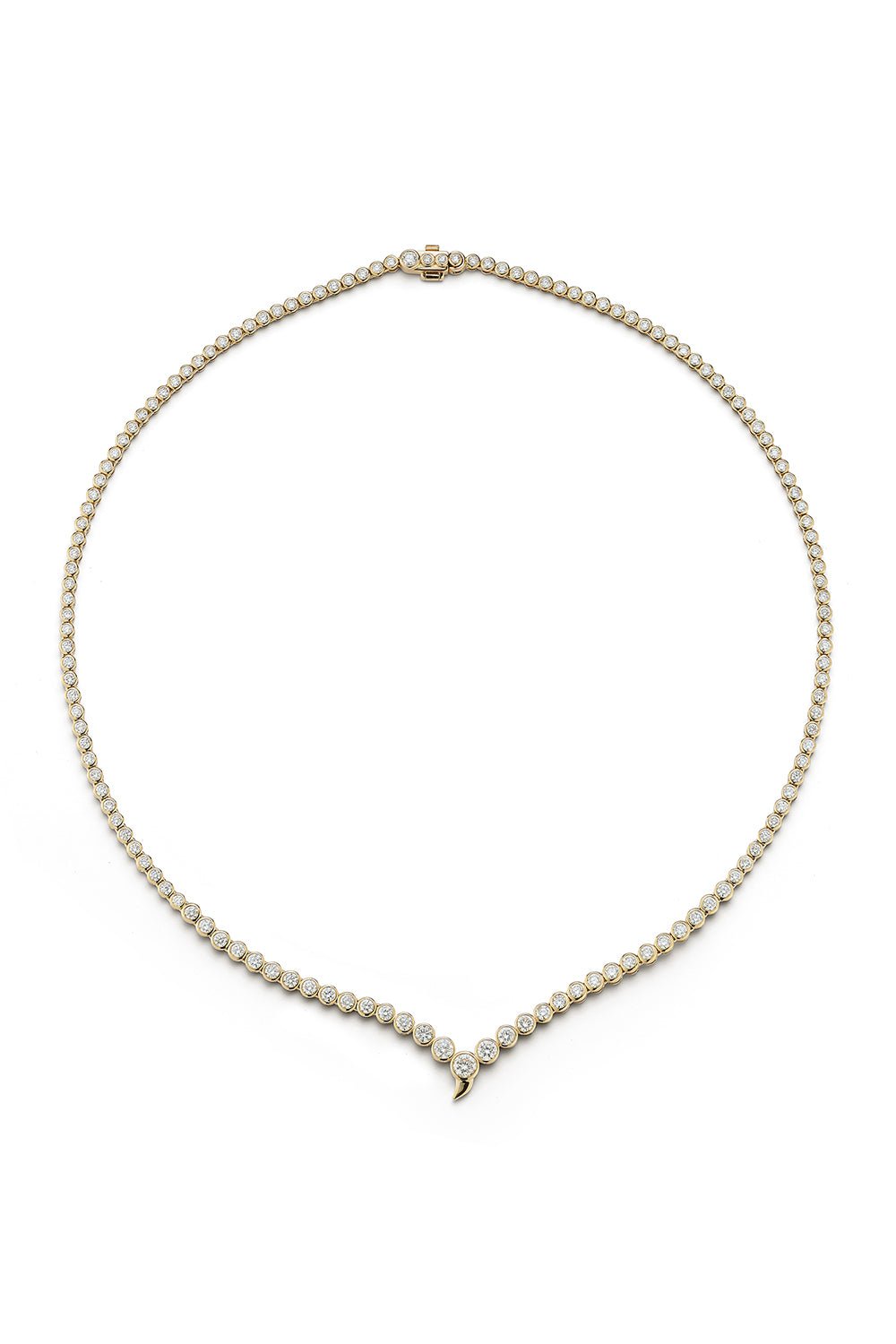 ONDYN-Zen Riviere Necklace-YELLOW GOLD