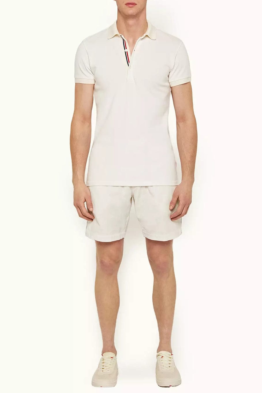 ORLEBAR BROWN-Horton Ob Stripe Polo Shirt - White Sand-