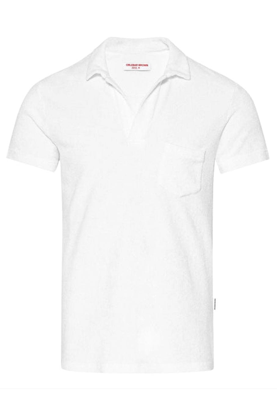 ORLEBAR BROWN-White Terry Toweling Polo-