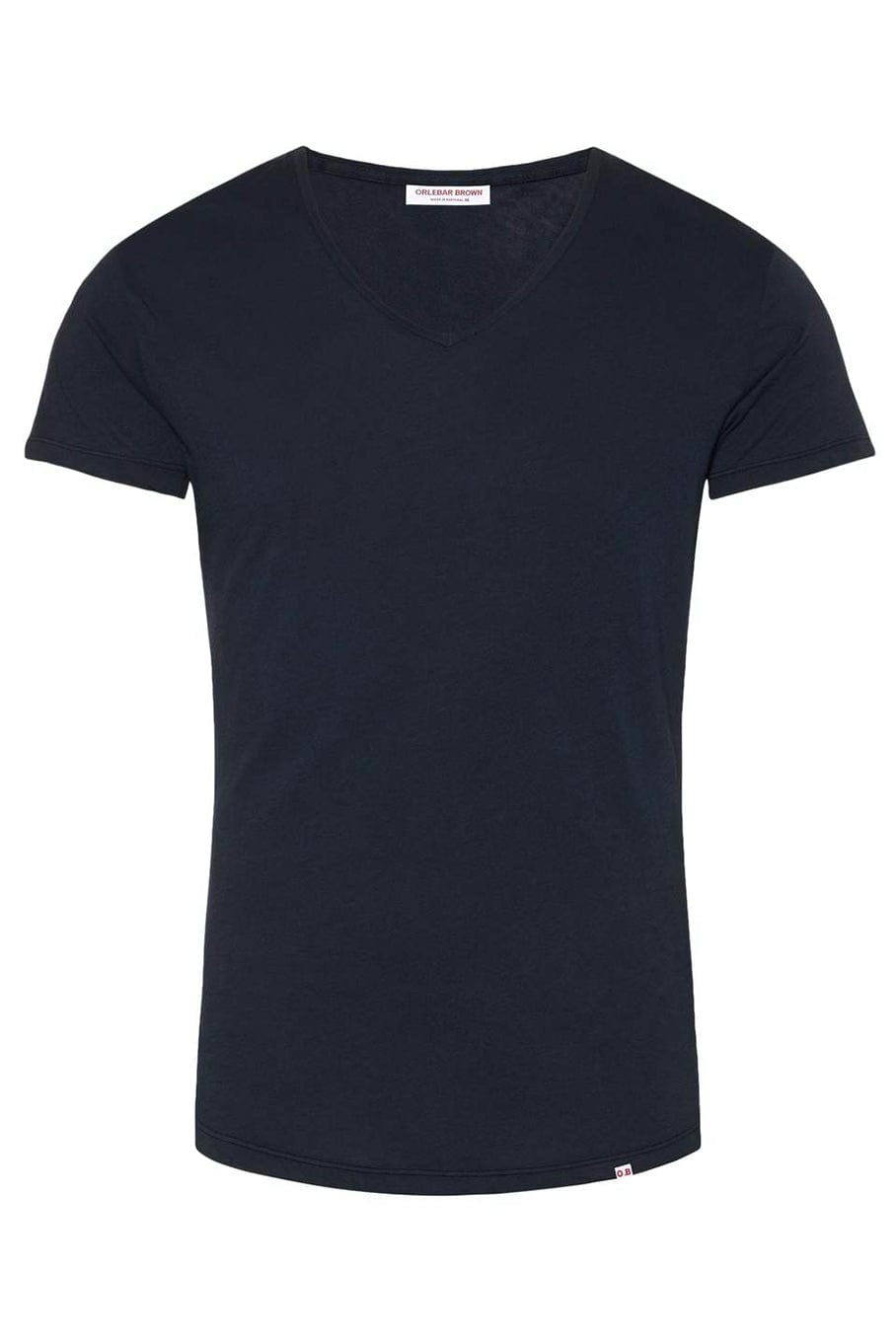 ORLEBAR BROWN-Navy OB V-Neck Tee-