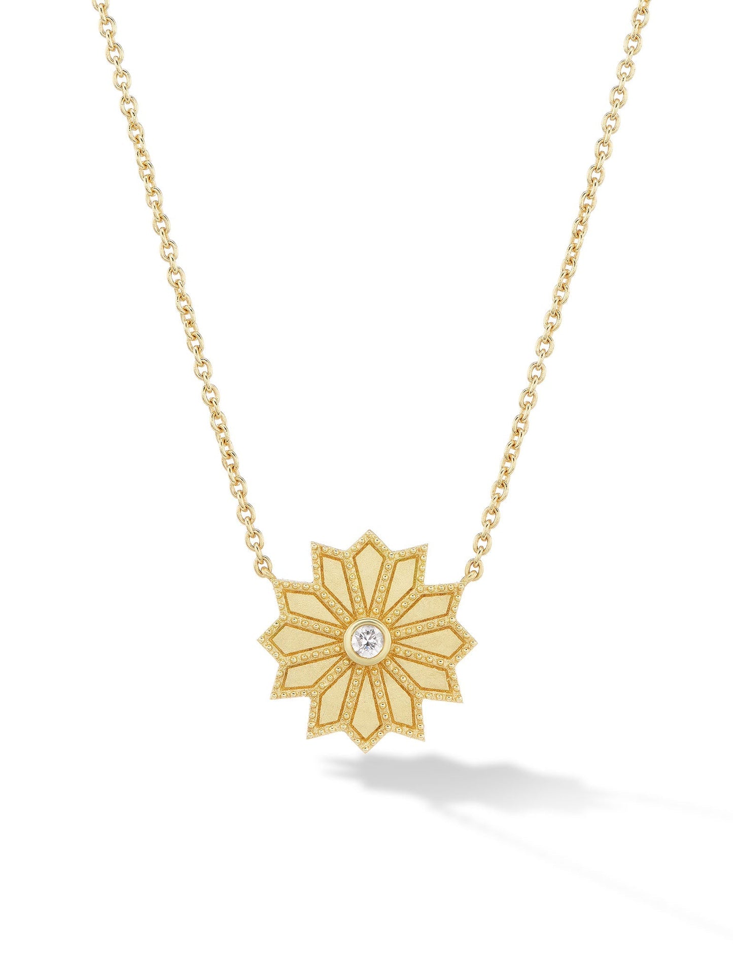 ORLY MARCEL-MINI SACRED FLOWER NECKLACE-YELLOW GOLD