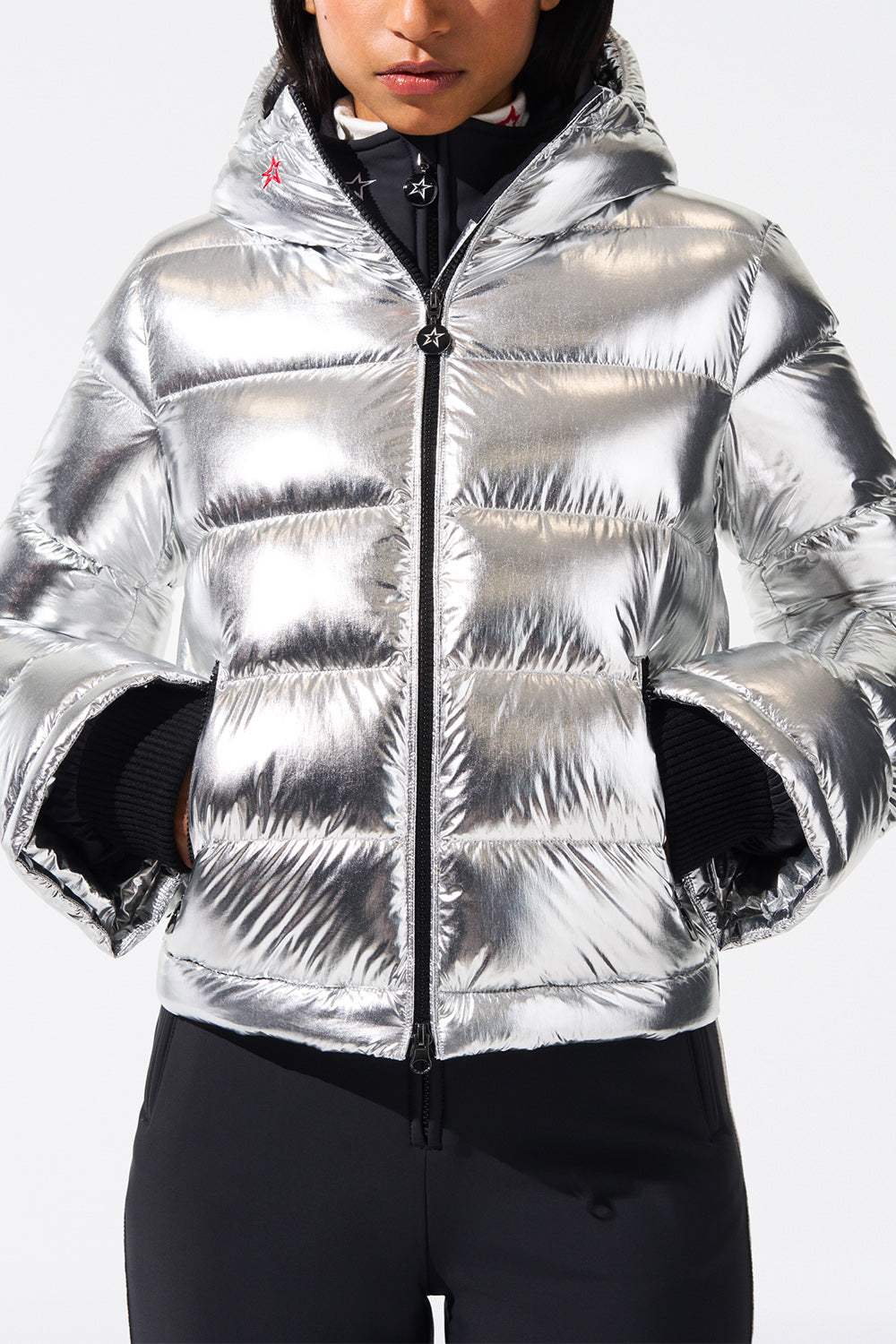 PERFECT MOMENT-Polar Flare Ski Jacket II - Silver Foil-