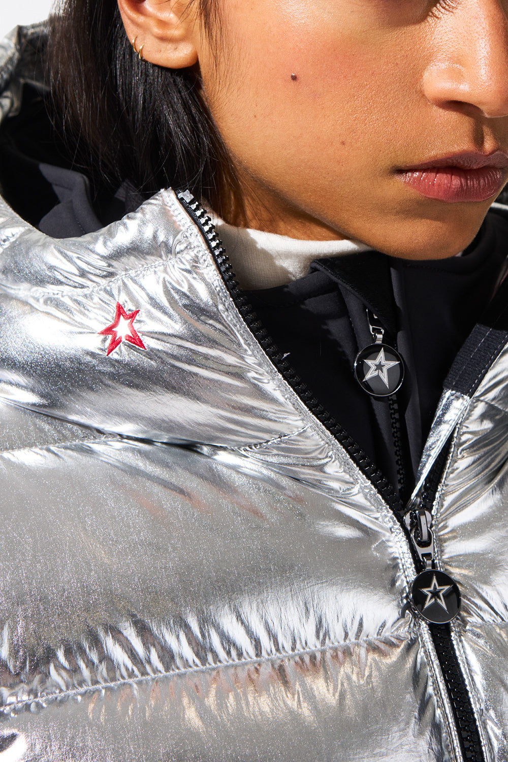 PERFECT MOMENT-Polar Flare Ski Jacket II - Silver Foil-