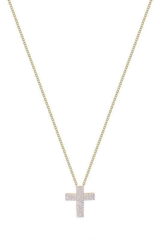 PHILLIPS HOUSE-Infinity Cross Necklace-YELLOW GOLD