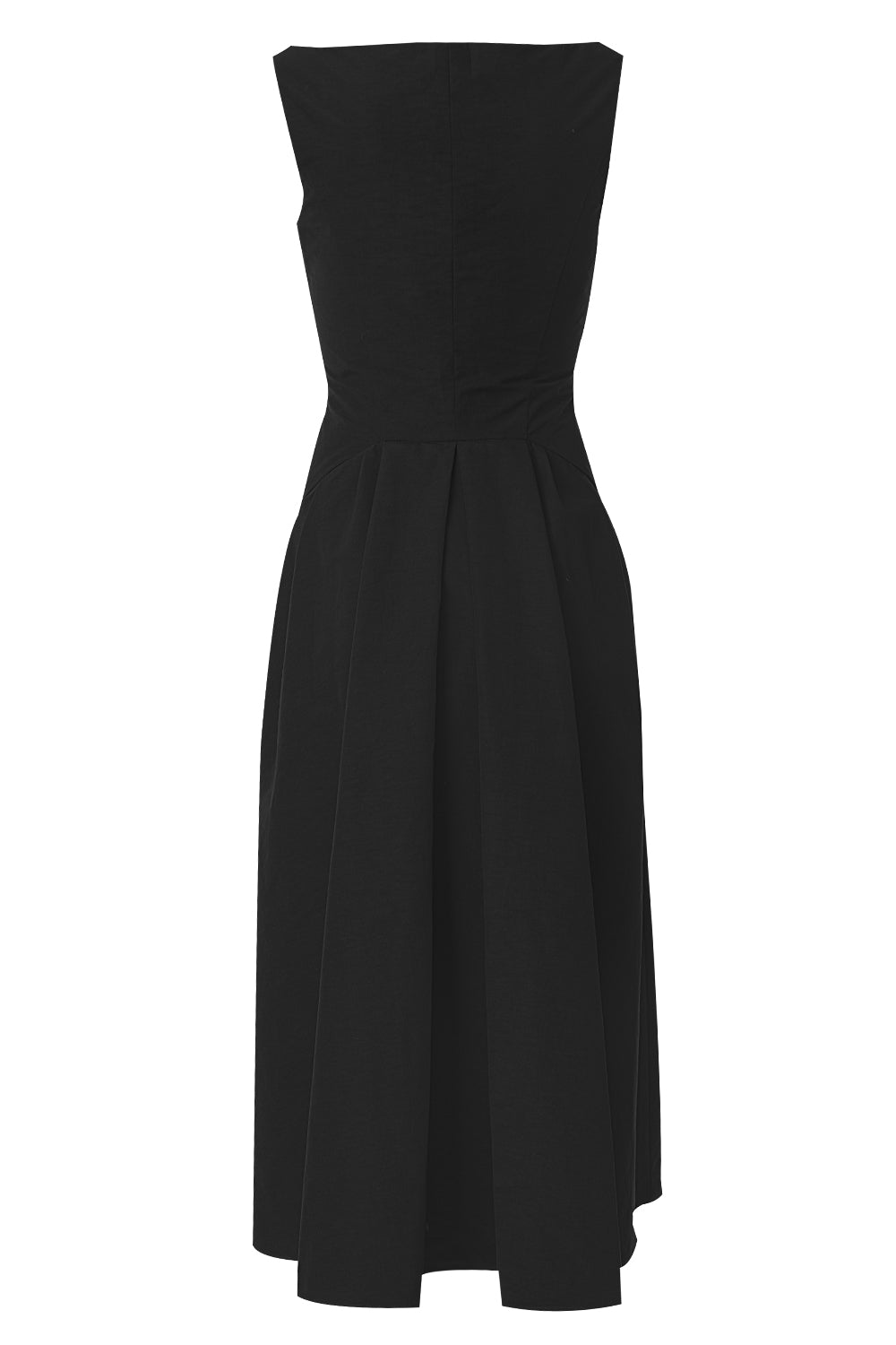 Fit And Flare Midi Dress-BLACK-40-CLOTHINGDRESSCASUAL-PHILOSOPHY