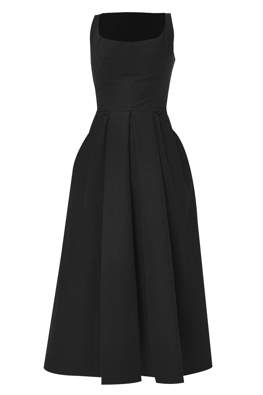 Fit And Flare Midi Dress-BLACK-40-CLOTHINGDRESSCASUAL-PHILOSOPHY