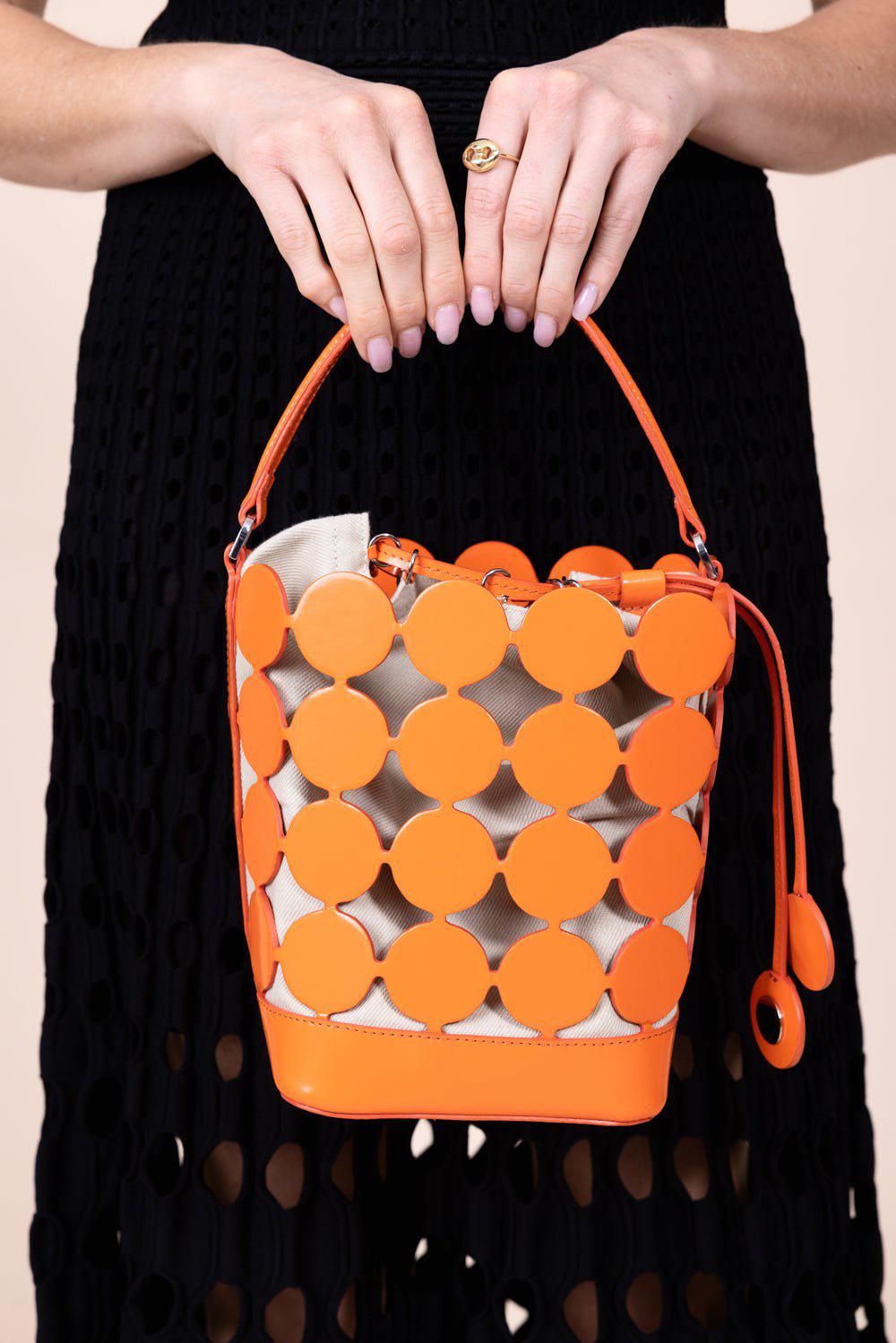 PIERRE HARDY-Small Bulles Bucket Bag - Orange Sand-ORNGSAND