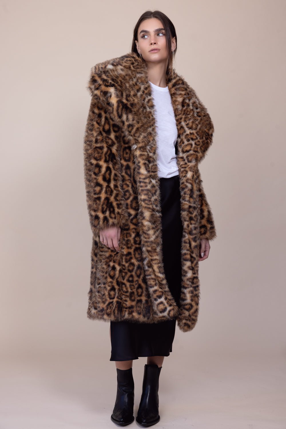 RABANNE-Faux Fur Coat-LEOPARD