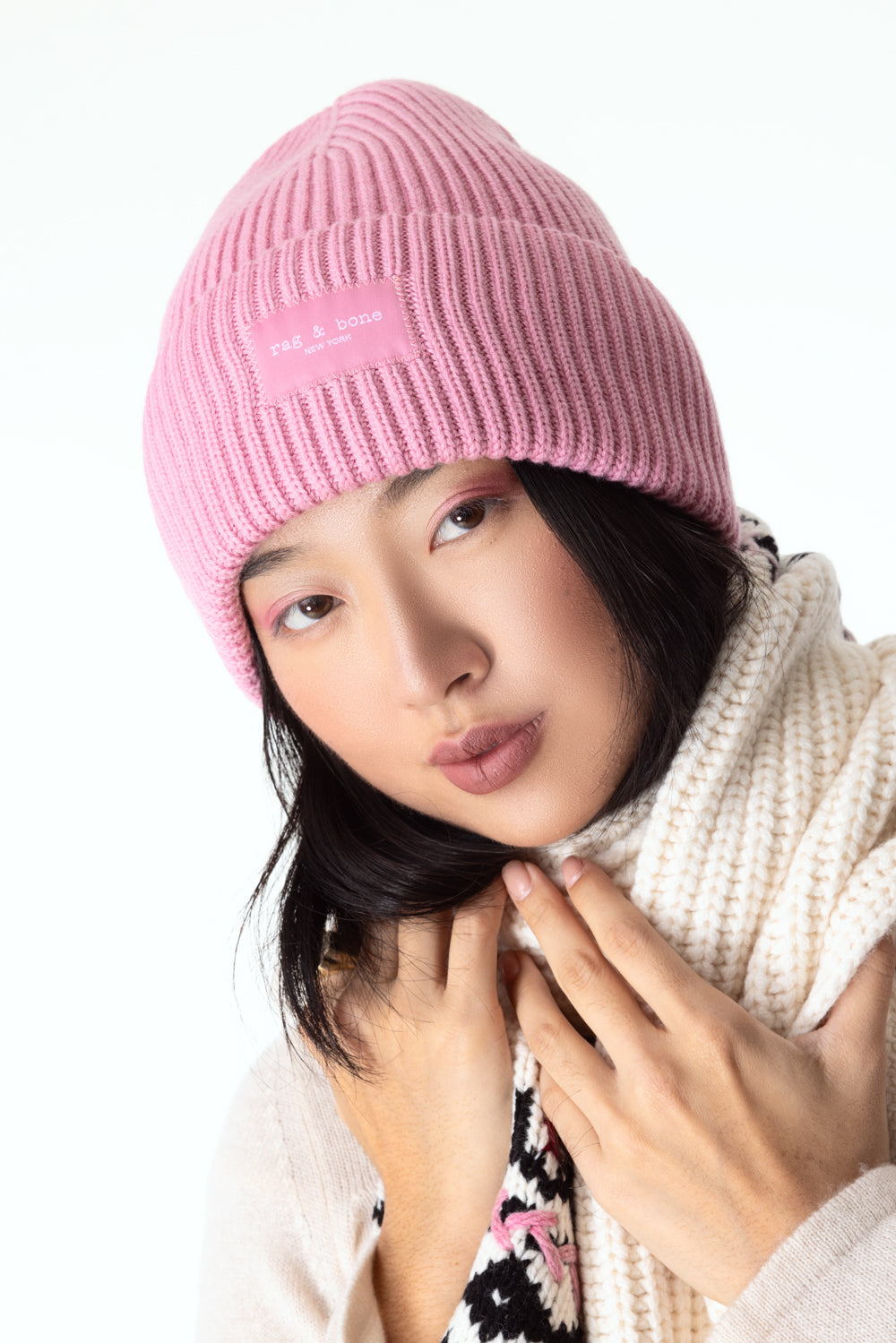 Blake Beanie - Blush-BLUSH-O/S-ACCESSORIEHEADWEAR-RAG & BONE