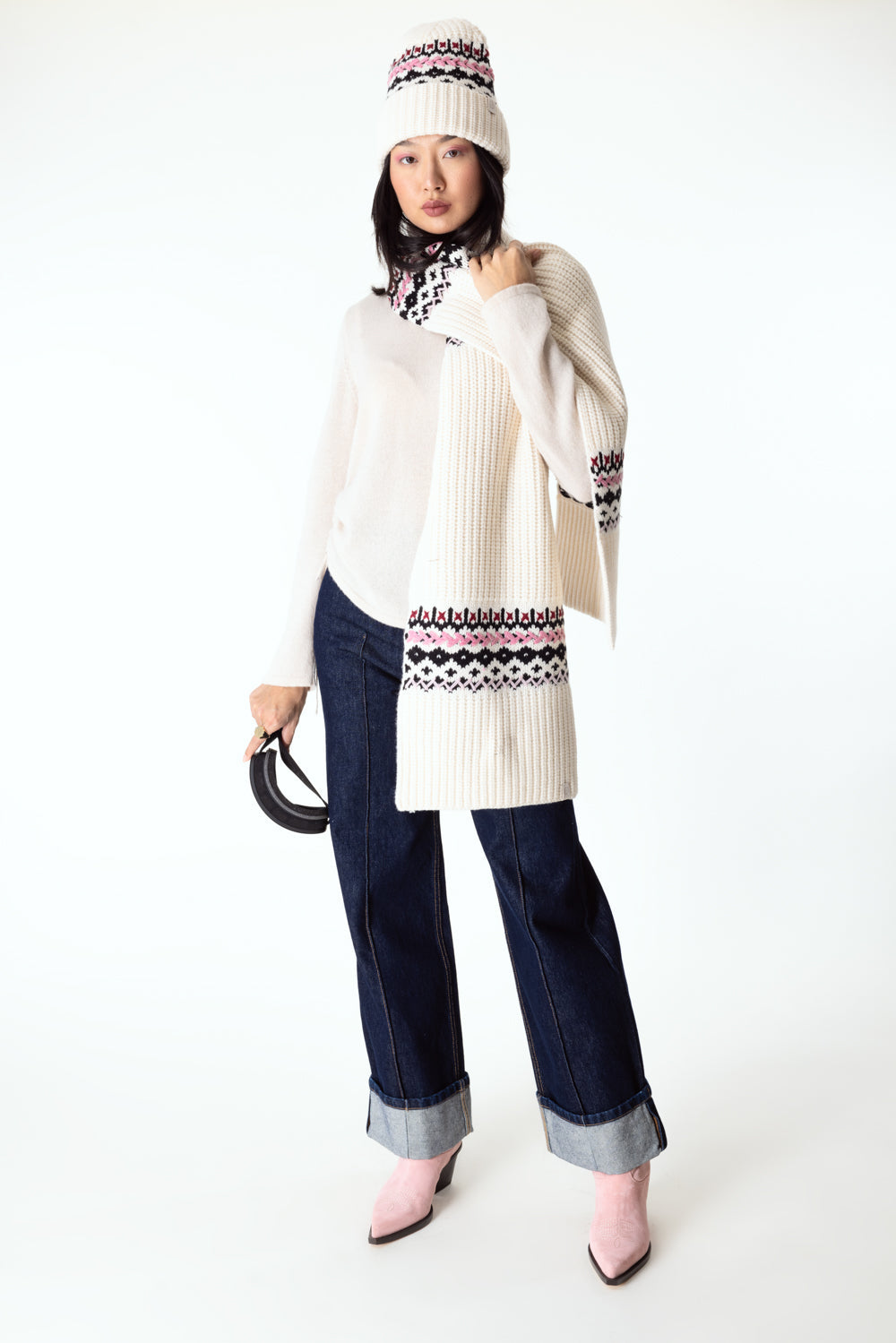 Leigh Fair Isle Scarf-IVORY-O/S-ACCESSORIESCARVES-RAG & BONE