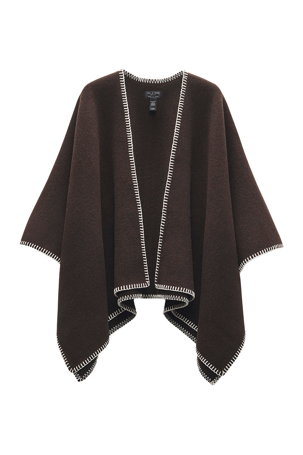 RAG & BONE-Ingrid Poncho - Mahogany-MAHOGANY