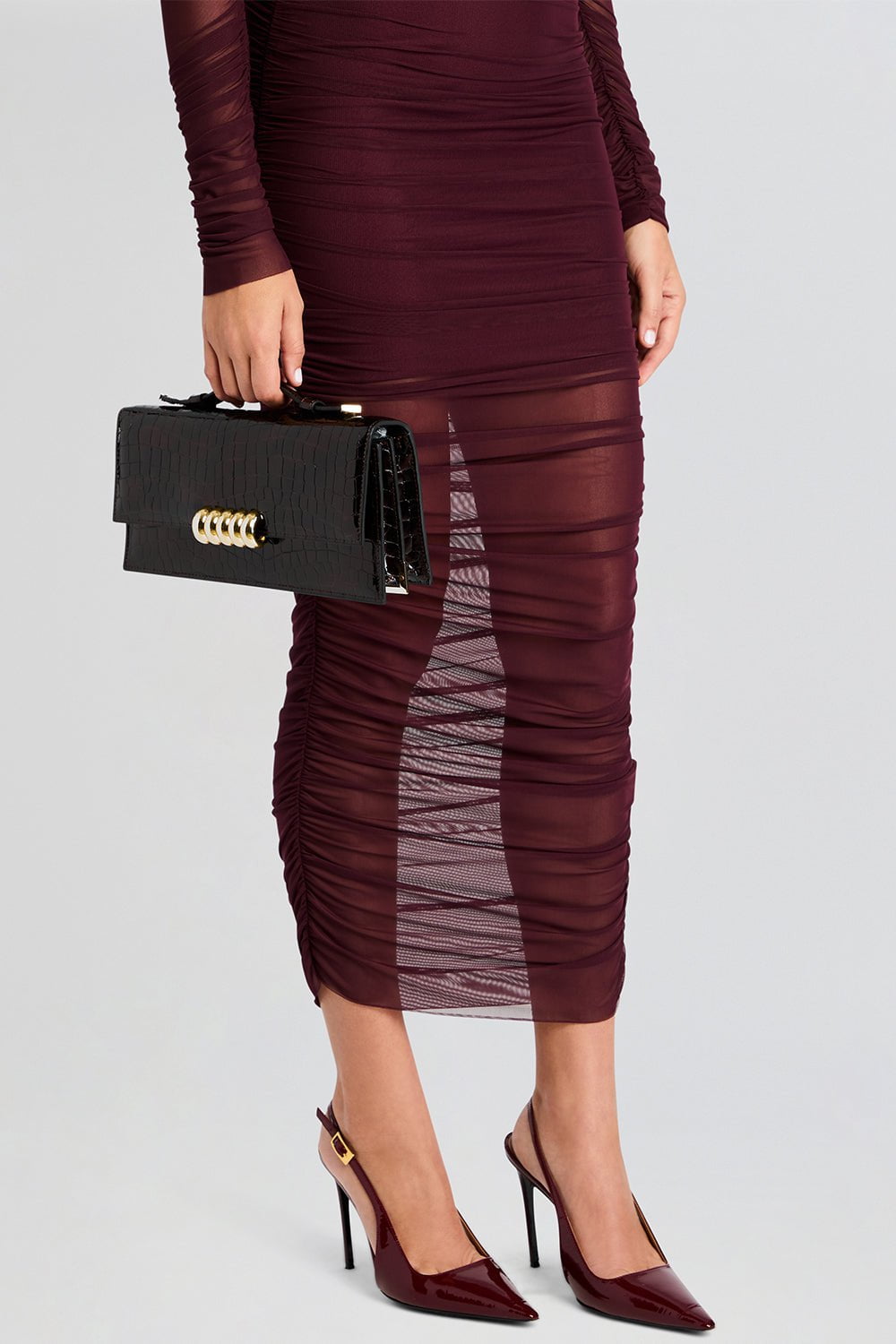 RETROFETE-Phoebe Clutch-BURGUNDY