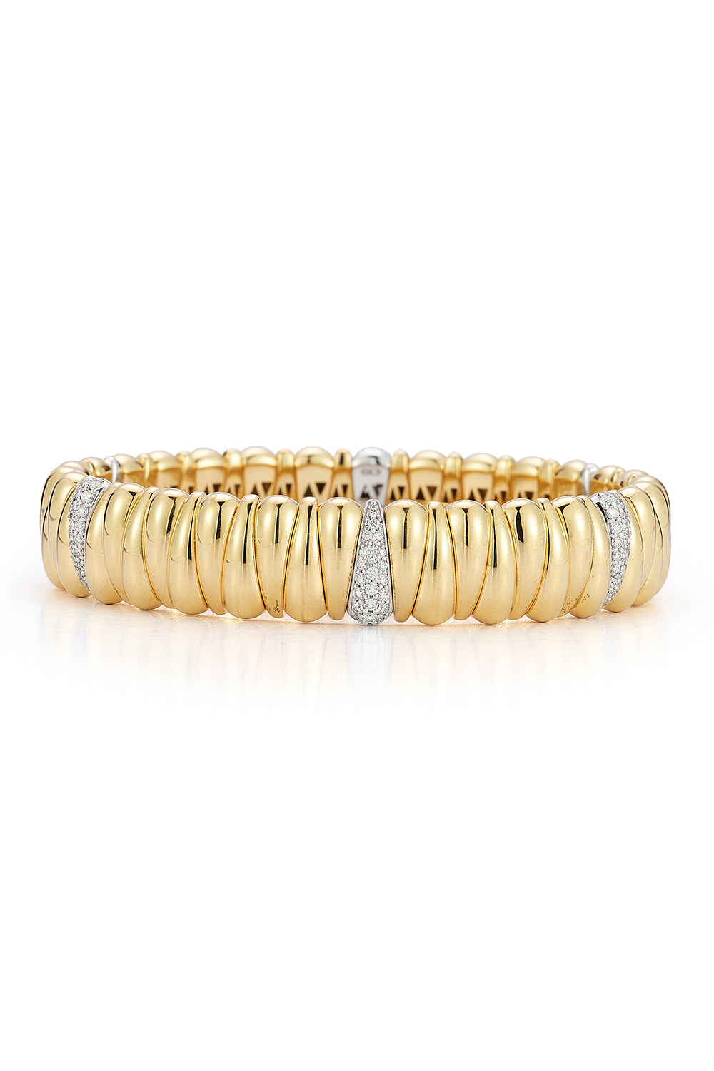 Gold Station Artiglio Stretch Bracelet-YELLOW GOLD-JEWELRYFINE JEWELBRACELET O-ROBERTO DEMEGLIO