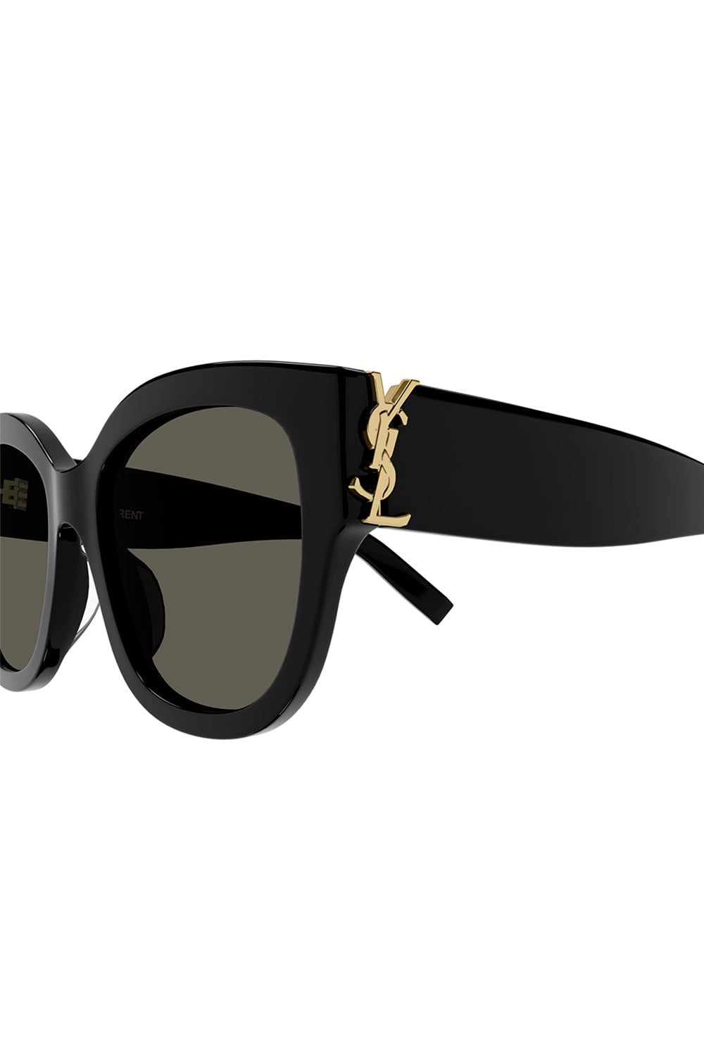 SAINT LAURENT-Monogram Cat Eye Sunglasses-BLACK/GREY/GOLD