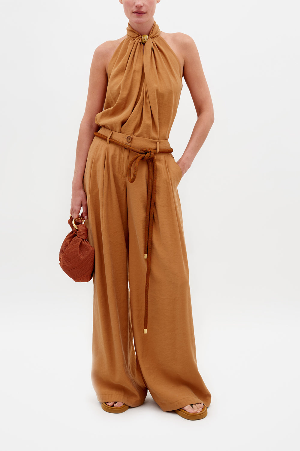 Opal Pant-CAMEL-XS-CLOTHINGPANTWIDE LEG-SILVIA TCHERASSI