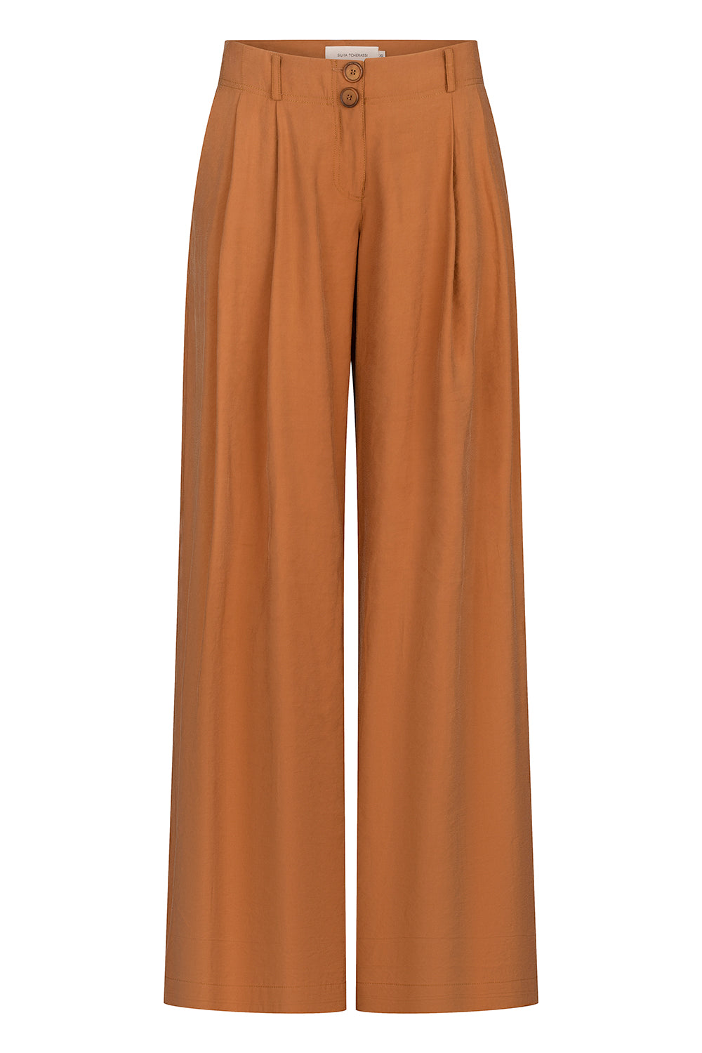 Opal Pant-CAMEL-XS-CLOTHINGPANTWIDE LEG-SILVIA TCHERASSI