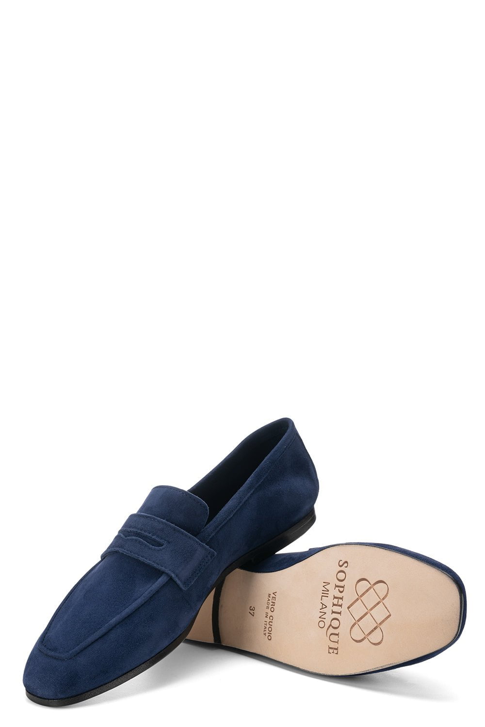 SOPHIQUE-Essenziale Suede Loafer - Blue Ink-