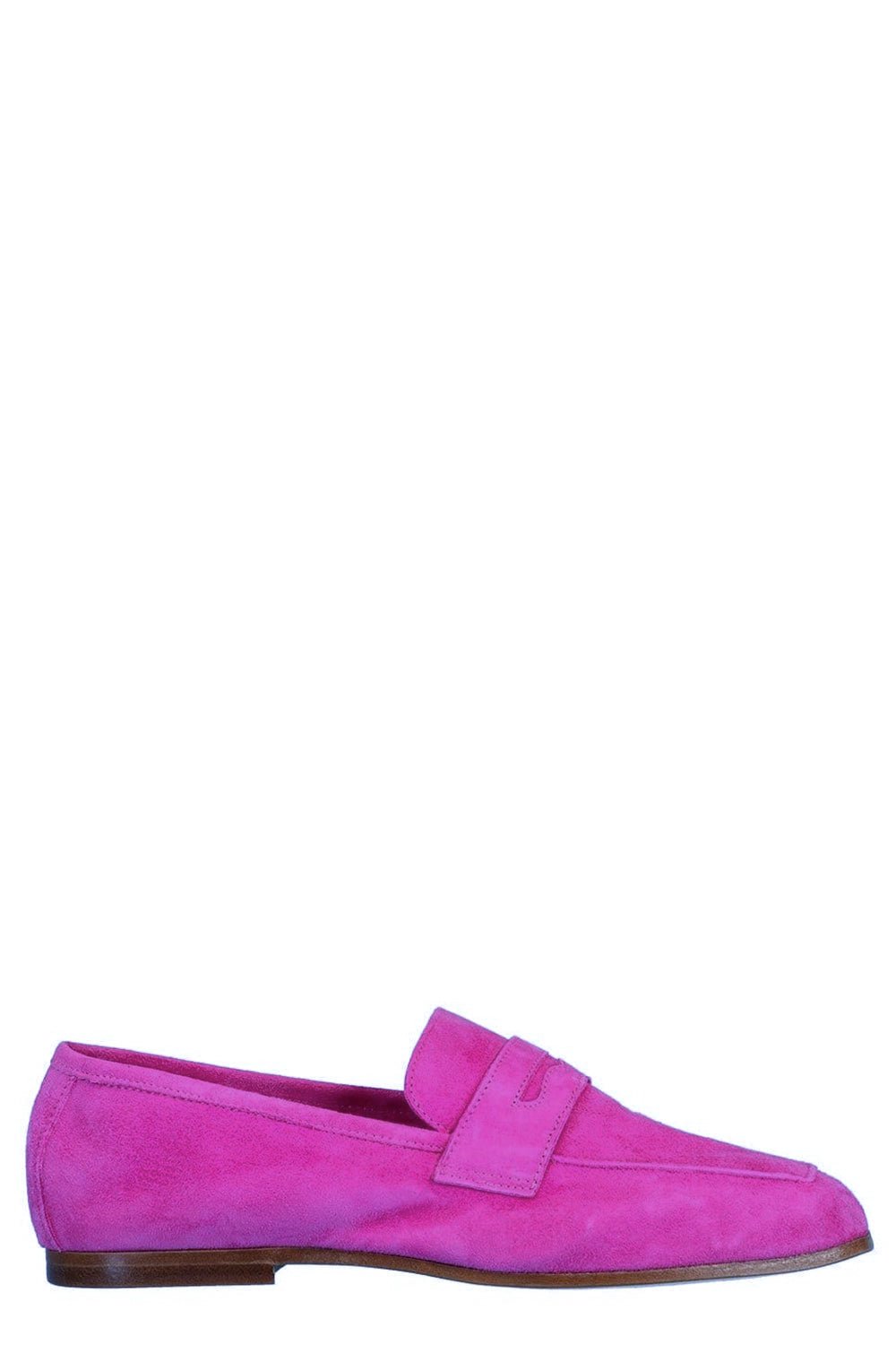 SOPHIQUE-Fuchsia Essenziale Suede Leather Flat-