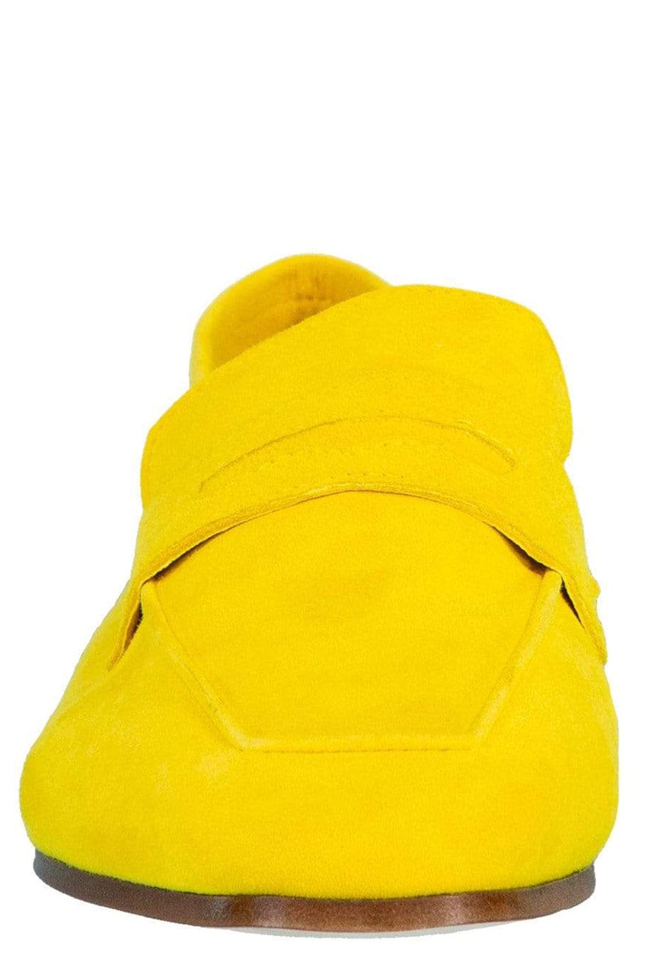 SOPHIQUE-Yellow Essenziale Suede Leather Flat-