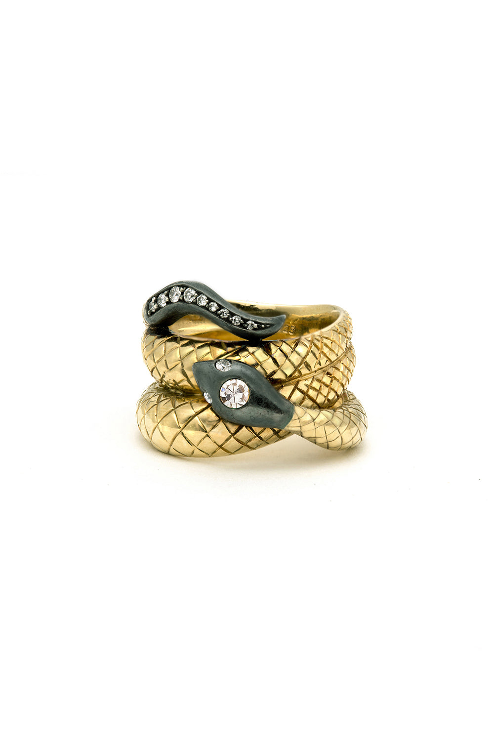 Victoria Serpent Diamond Ring-YELLOW GOLD-6.5-JEWELRYFINE JEWELRING-SORELLINA