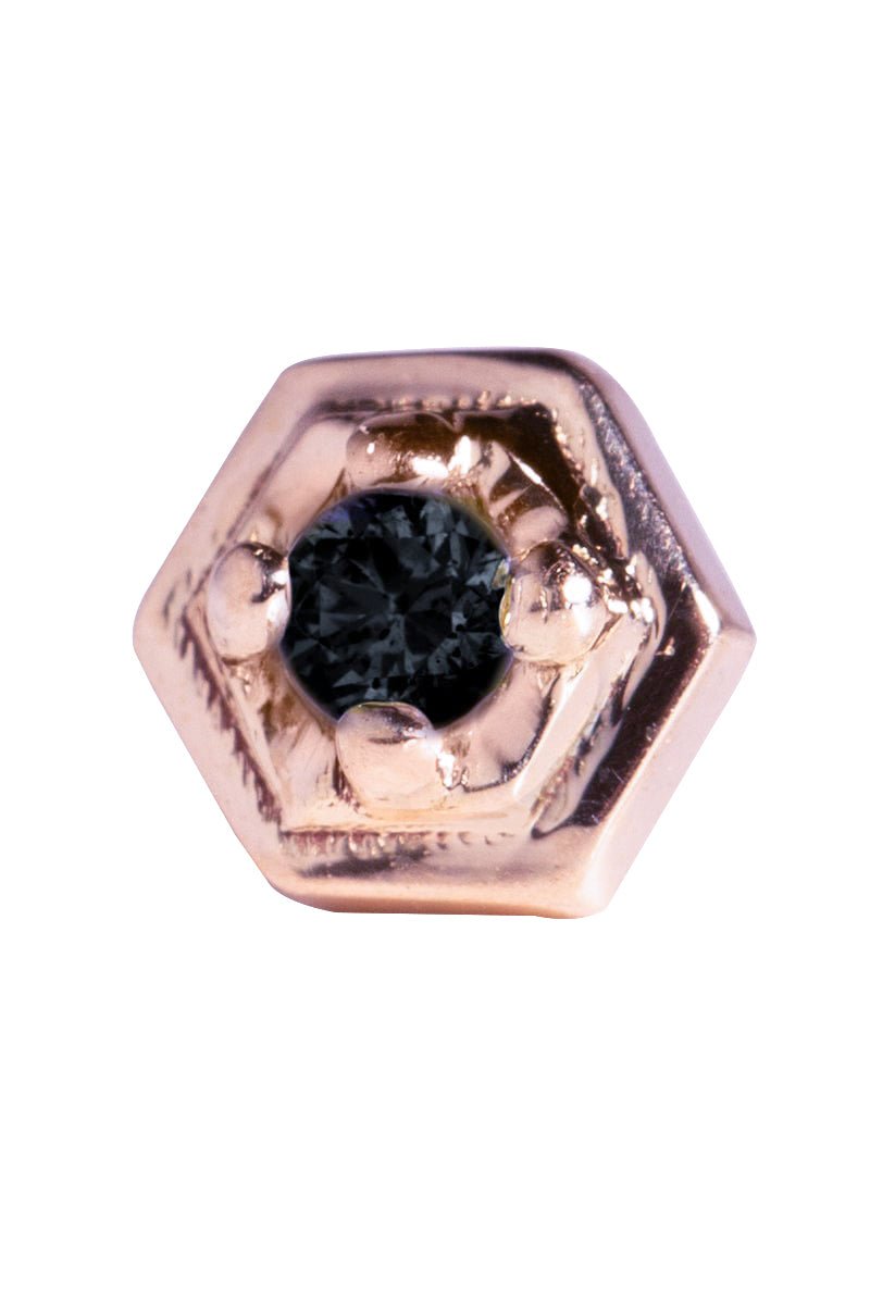 STEPHANIE ANDERS XO-'Eleven Excess' Black Diamond Stud-