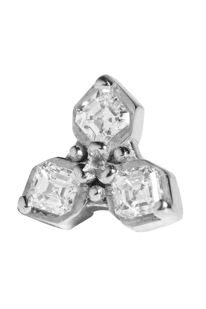 STEPHANIE ANDERS XO-'Seven Excess' White Diamond Stud-