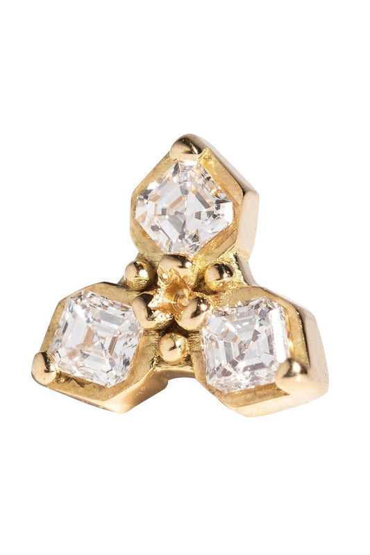 STEPHANIE ANDERS XO-'Seven Excess' White Diamond Stud-