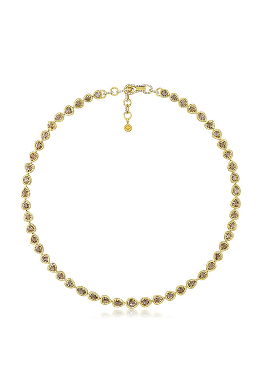 Rose Cut Diamond Necklace-YELLOW GOLD-JEWELRYFINE JEWELNECKLACE O-SUTRA