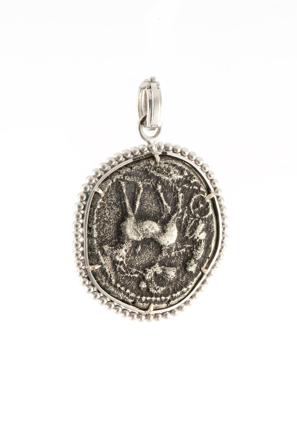 Ancient Greek Era Coin Pendant-WHITE GOLD-JEWELRYFINE JEWELPENDANT-SYLVA & CIE