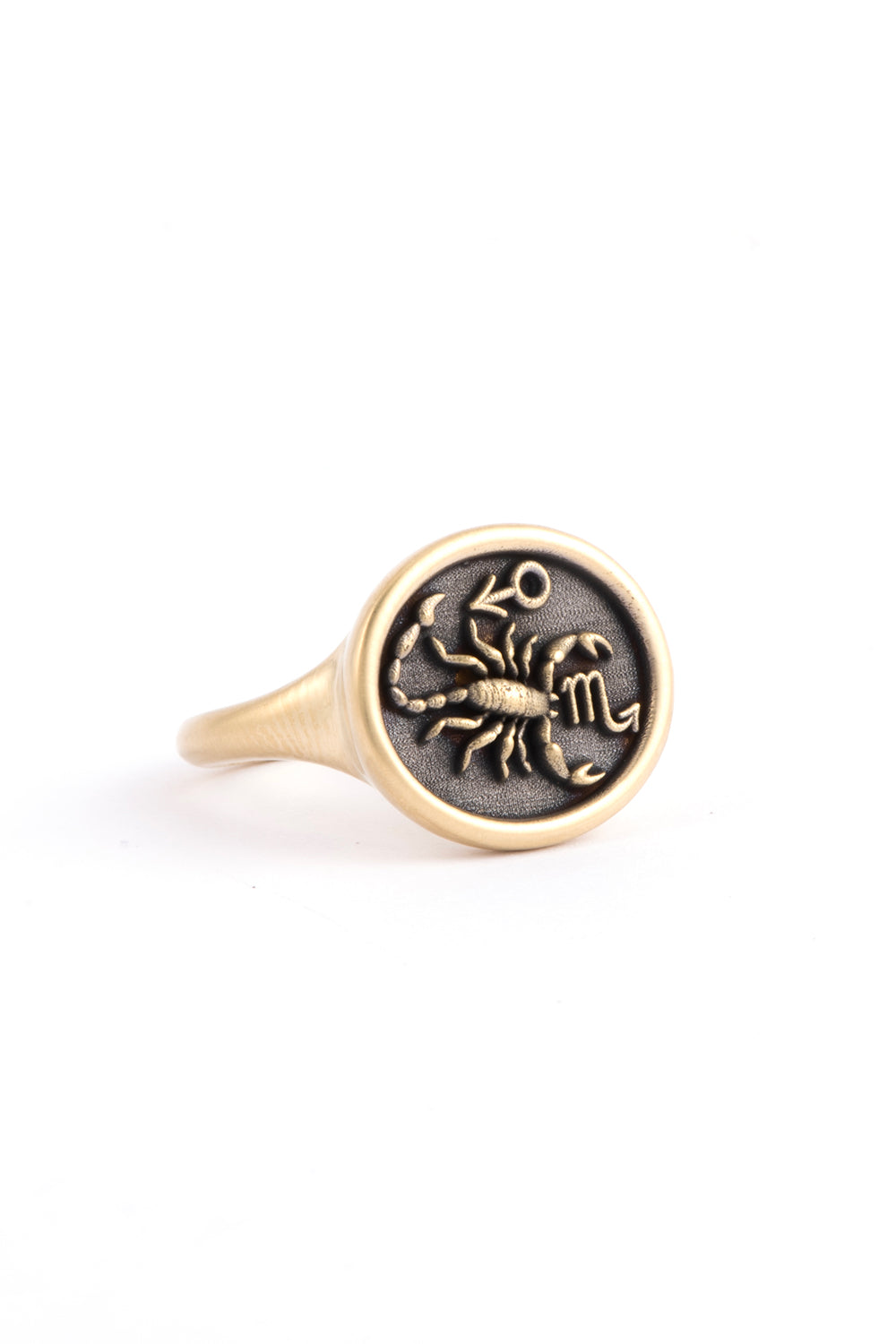 Scorpio Zodiac Ring-YELLOW GOLD-7-JEWELRYFINE JEWELRING-SYLVA & CIE