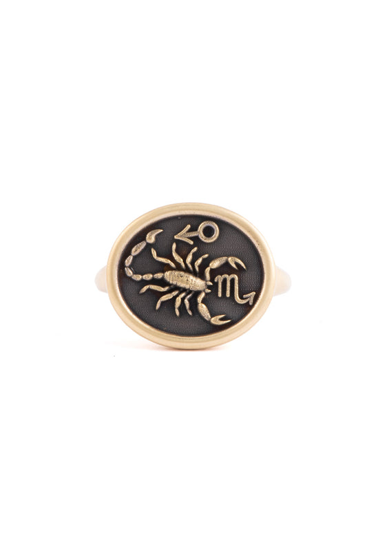 Scorpio Zodiac Ring-YELLOW GOLD-7-JEWELRYFINE JEWELRING-SYLVA & CIE