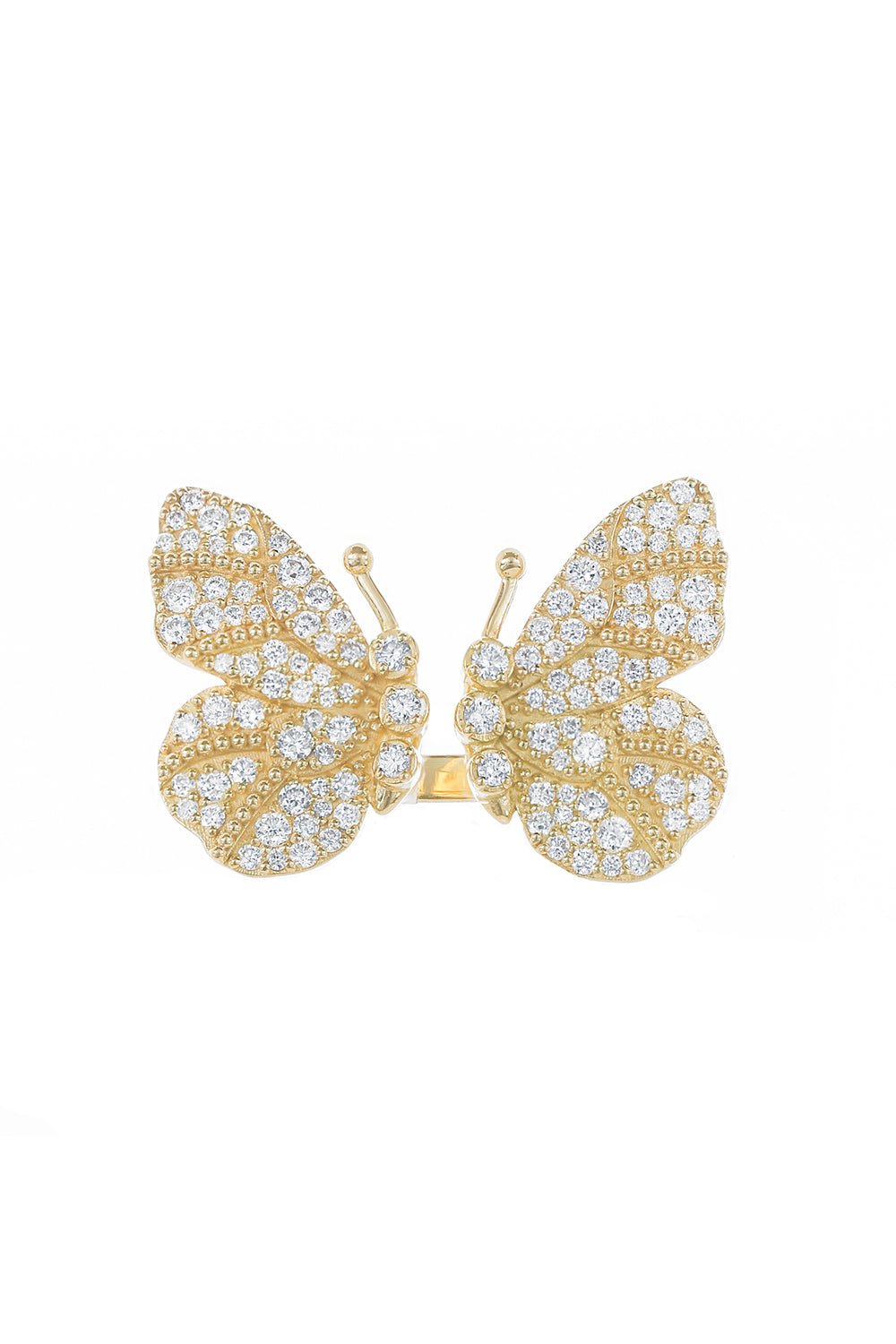 TANYA FARAH-Diamond Butterfly Ring-YELLOW GOLD