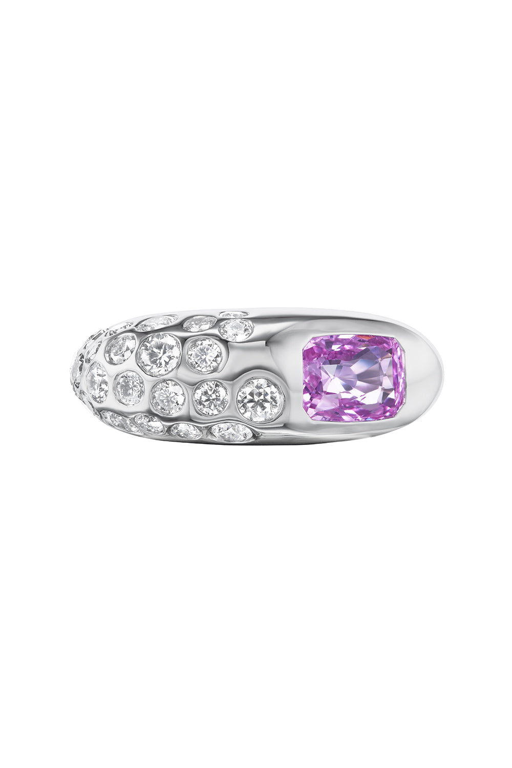 Pink Sapphire Dowry Ring-PLATINUM-7-JEWELRYFINE JEWELRING-UNIFORM OBJECT