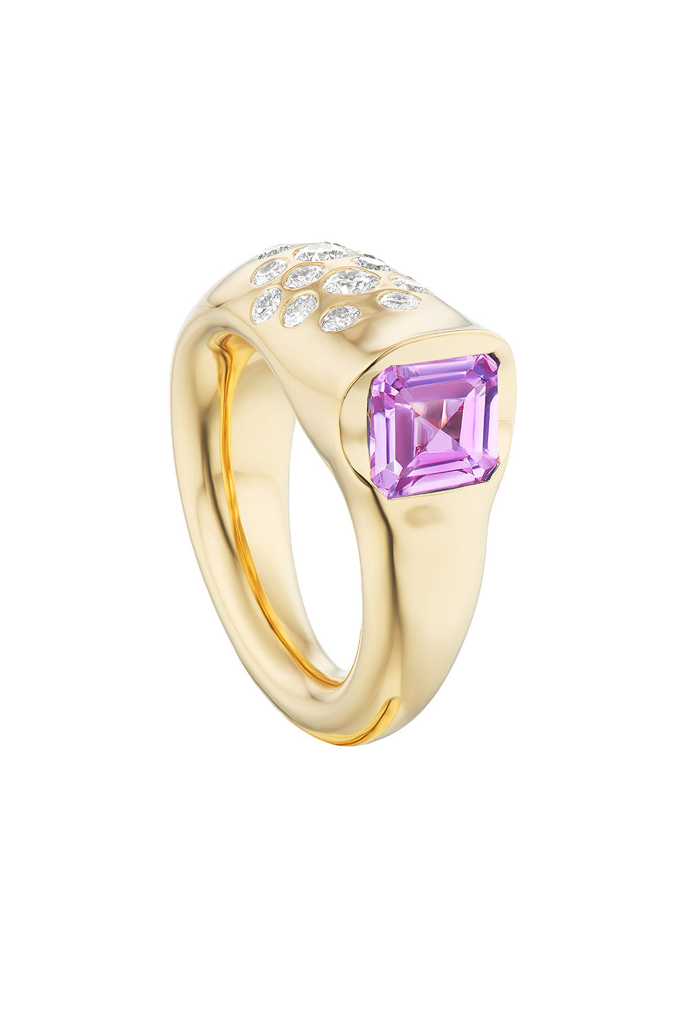 Pink Sapphire Battery Ring-YELLOW GOLD-7-JEWELRYFINE JEWELRING-UNIFORM OBJECT