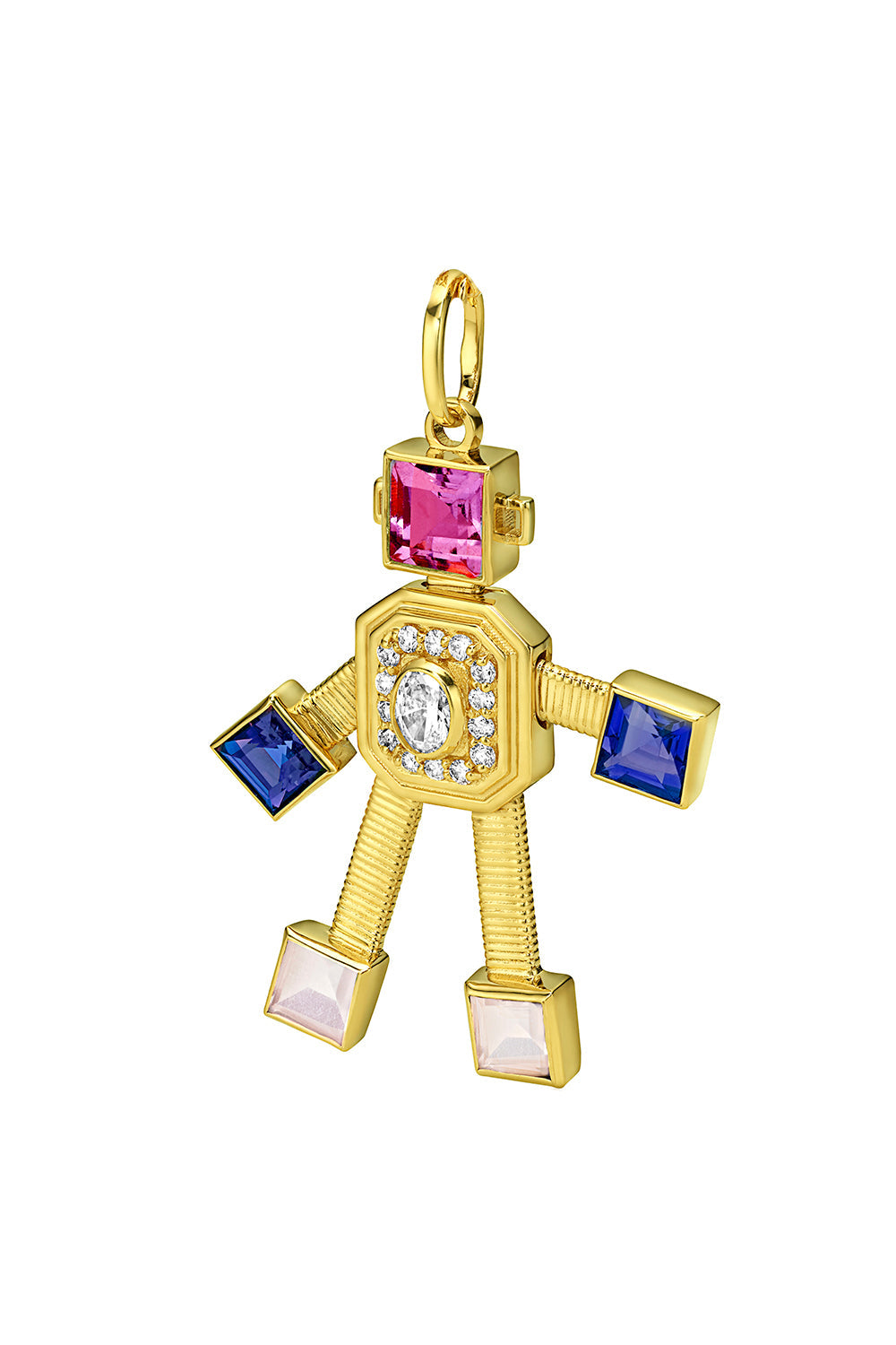 Rocky Van Robot Pendant-YELLOW GOLD-JEWELRYFINE JEWELPENDANT-VAN