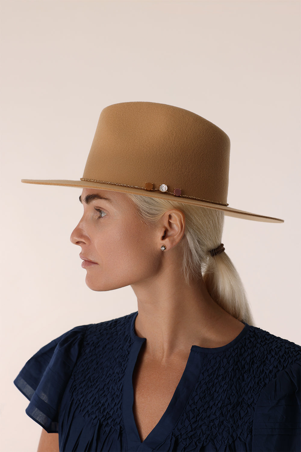 Angele Hat - Beige-BEIGE-S-ACCESSORIEHEADWEAR-VAN PALMA