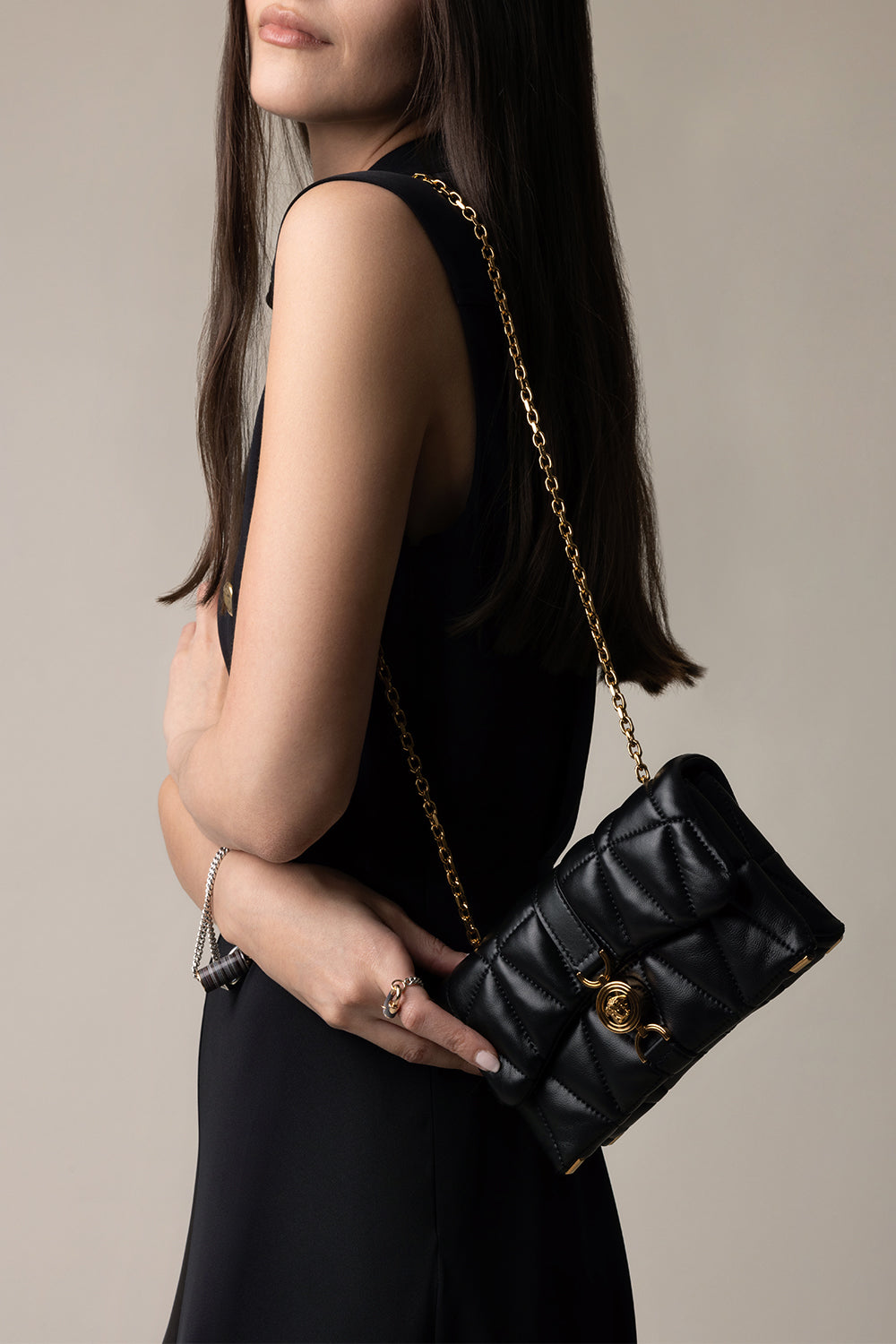 Mini Klieo Bag - Black-BKVERGLD-O/S-HANDBAGSHOULDER-VERSACE