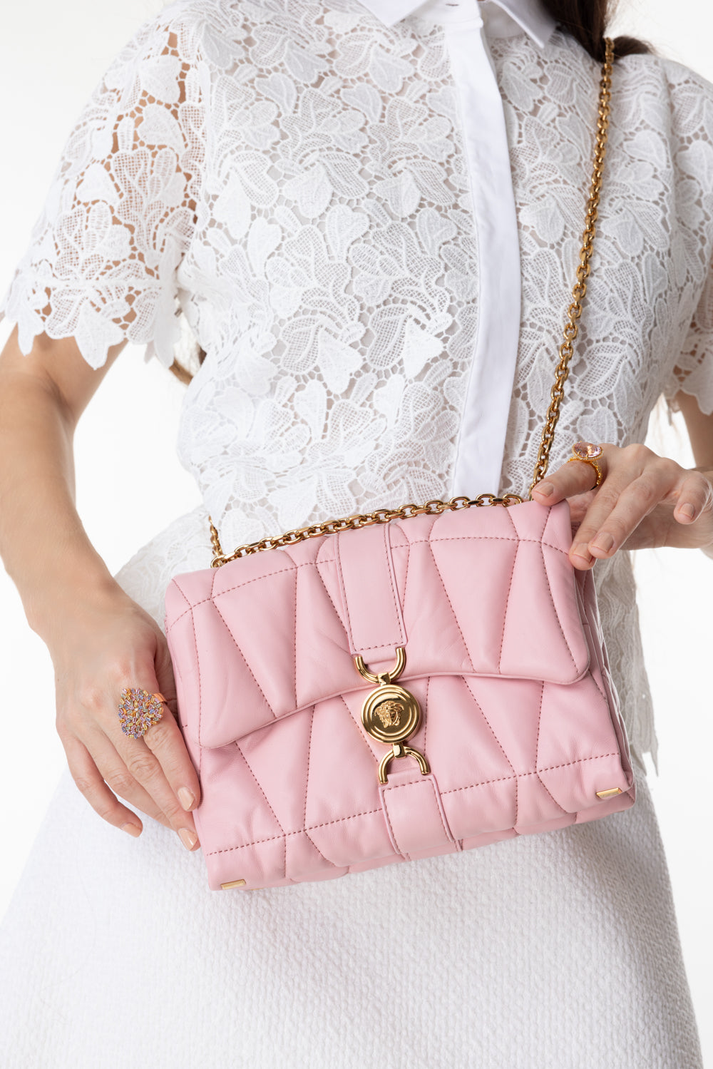 Klieo Shoulder Bag - English Rose-ENGRSEGL-O/S-HANDBAGSHOULDER-VERSACE