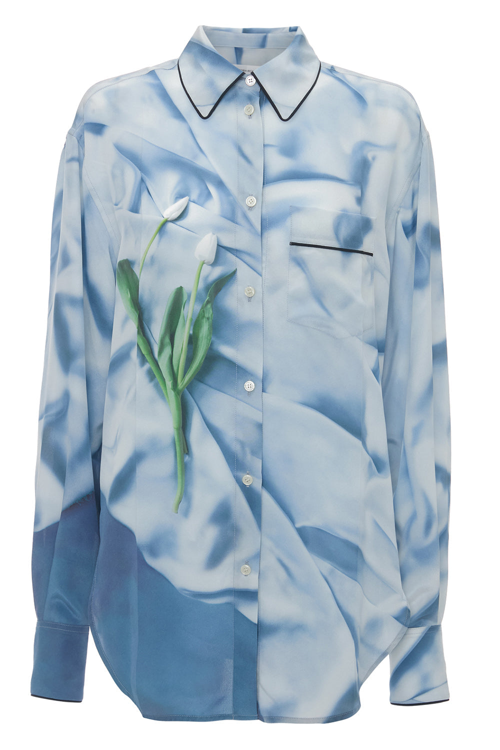 LONG SLEEVE FLOWER PYJAMA SHIRT