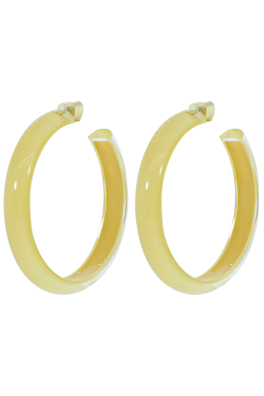 ALISON LOU-Medium Banana LOUcite Jelly Hoops-YELLOW GOLD